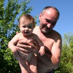 s dědečkem v bazénu pro dospělé :-)