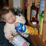 nakupujíc džus, vypadla z regálu :-)