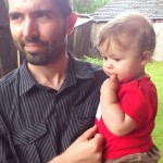 s tatínkem na pouti u Fanouše v Kejnicích