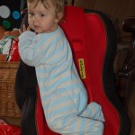 konečně autosedačka obličejem dopředu :-)