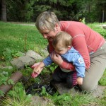 s babičkou u praménku